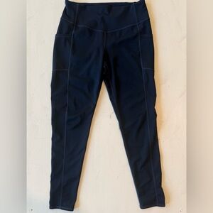 J. McLaughlin Athletic High-Waisted Navy Blue Leggings EUC Size Large Athleisure